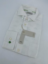 Eton Dress Shirt Mens L 16 - 41 White Stretch Slim Fit Business Formal Button Up