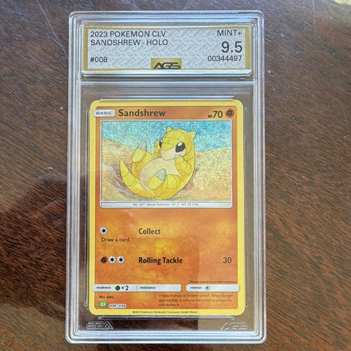 The Pokémon Company 2023 Sandshrew 008/034 TCG Classic Holo English AGS 9.5