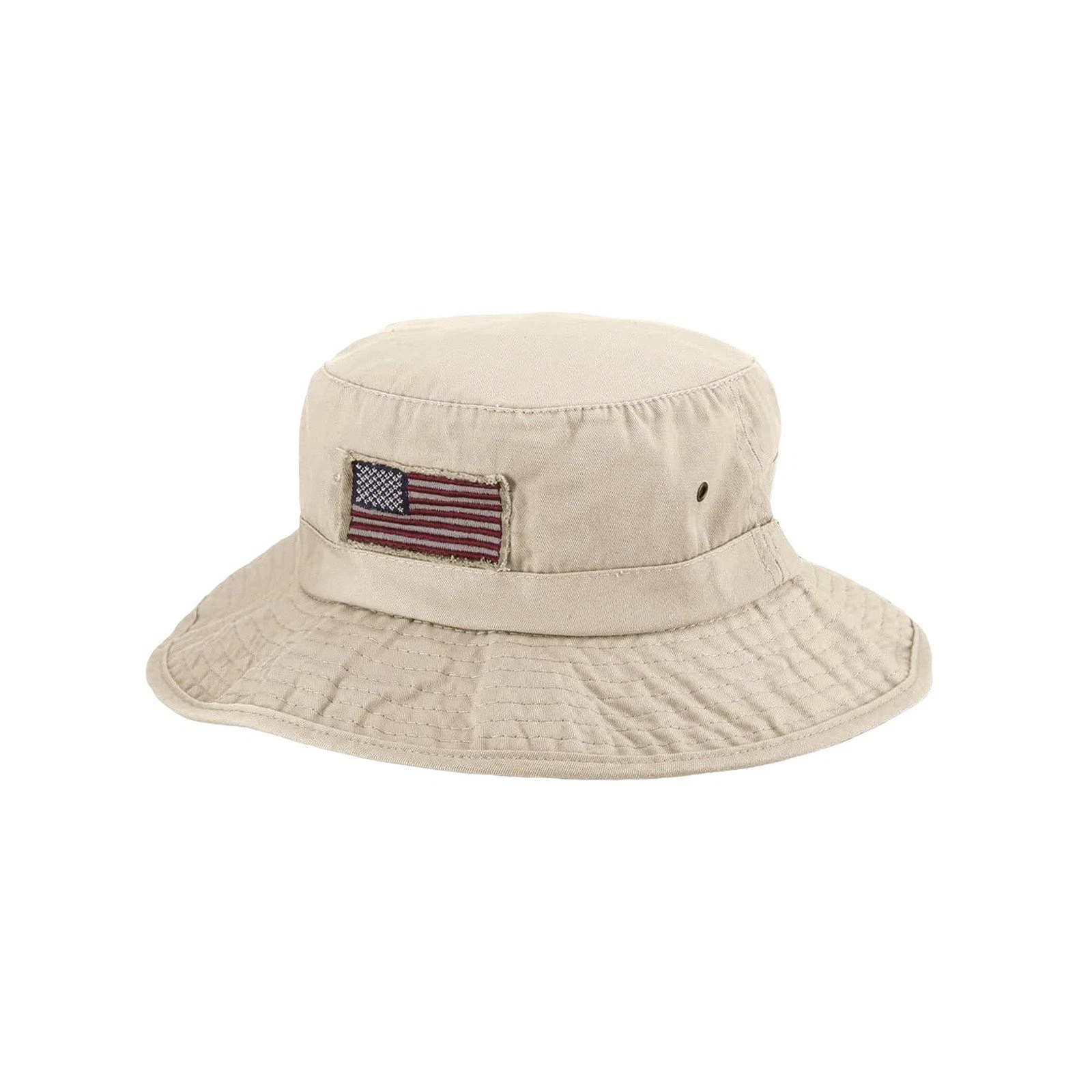 Panama Jack USA Bucket Hat - Lightweight, Packable, 2 3/4" Brim (Khaki, Large)