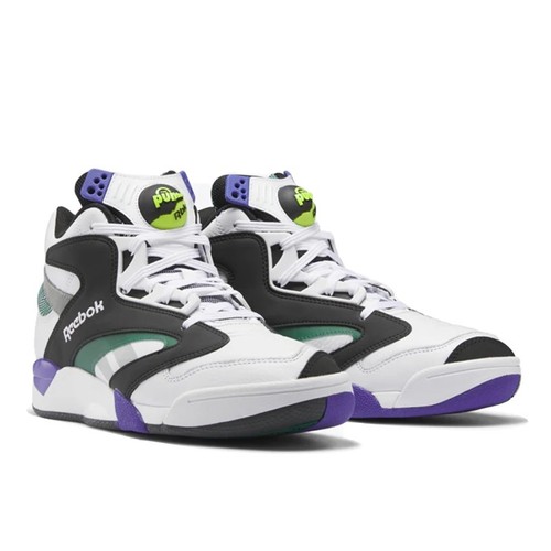 Reebok Shaq Victory Pump Sample Mens Basketball Shoes Size 22 White Black Purple - Picture 3 of 22