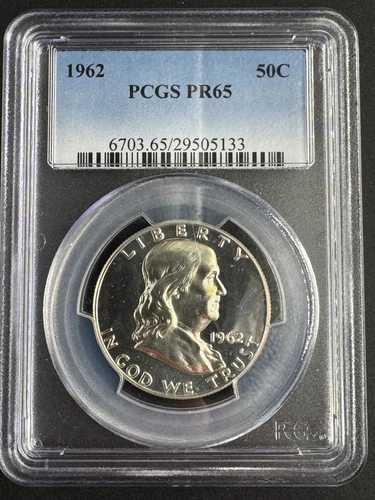 1962 Franklin Half Dollar PCGS PR65 Silver Proof 90% US Coin