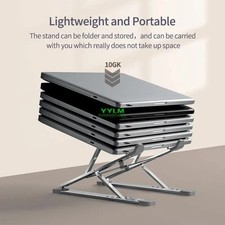 Adjustable Aluminum Laptop Stand Foldable Portable Notebook Holder Cooling