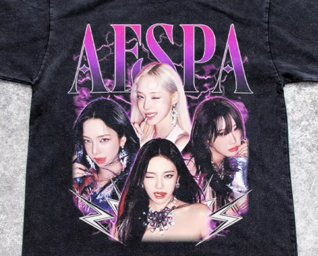AESPA GRAPHIC T-SHIRT K-POP JERSEY SYNK: AEXIS LINE TOUR 2026