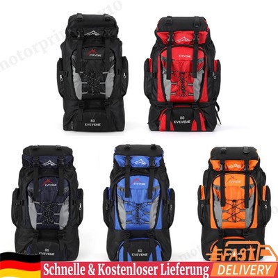 80L Unisex Hiking Backpack Climbing Backpack Adjustable Strap Travel Accessories