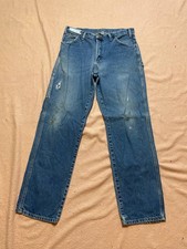 Vintage Y2K dickies blue denim jeans work wear carpenter pants 34X34 faded crash