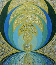 ABSTRACT SHAPES STUDY SUPERB Acrylic Painting On Board c1960