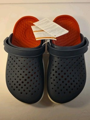 Crocs Inmotion Clogs Blue/White/Red Mens Size 5 Womens Size 7