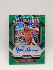 2023 Prizm Draft Picks John Lucas Legacy Signatures #LS-JLM Green Pulsar Auto
