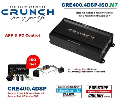 Amplificateur DSP Crunch CRE400.4DSP-ISO.M7 compatible avec Peugeot RCZ... - Photo 1/4