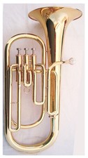 J.Michael TH650 Bb Tenor Horn in Clear Lacquer Finish with 3 Pistons, 13.6mm Bor