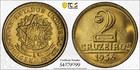 Brazil 1956 2 Cruzeiros Mald-686.01 National Arms PCGS MS 64