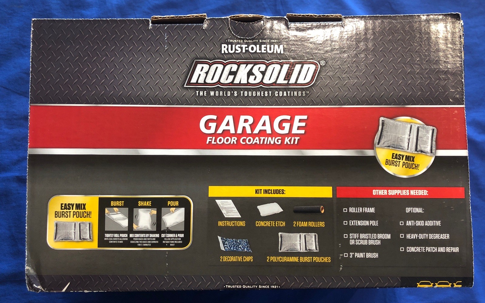 Rust-Oleum ROCKSOLID Gray High Gloss Car Garage Floor Kit (293513) Brand New!