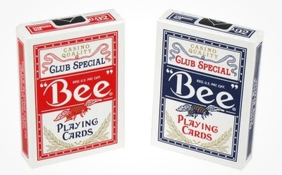 BEE POKER SIZE PLAYING CARDS 12 PACKS PER BOX 92 R THE CASINO CARD FULL BOX 