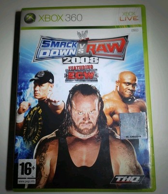 WWE Smackdown Vs Raw 2008 Xbox 360 mit Handbuch - sehr guter Zustand