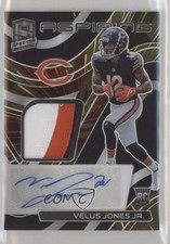 2022 Panini Spectra Aspiring Hyper Prizm 56/60 Velus Jones Jr Patch Auto 0w4i