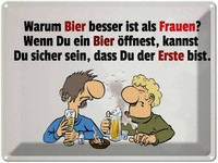 Blechschild 30X40 Cm Warum Bier Besser Ist Als Frauen Spruch Zitat Deko Geschenk