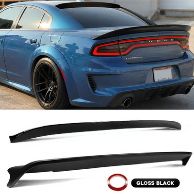 Redeye Style Gloss Blk Trunk + Rear Window Roof Spoiler For 15-23 Dodge Charger