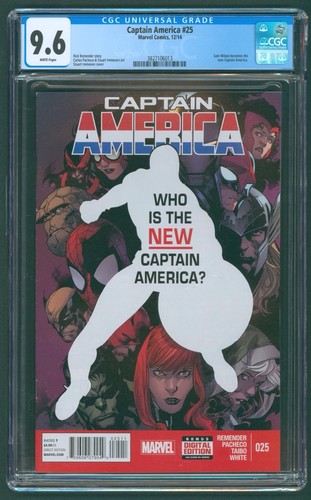 Captain America #25 (2014) CGC 9.6 First Sam Wilson As Captain America 🔑