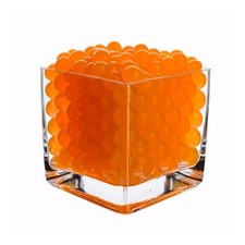 One Pound Vase Filler ORANGE Deco Beads Water Storing Gel 1lb Makes 12 Gallons