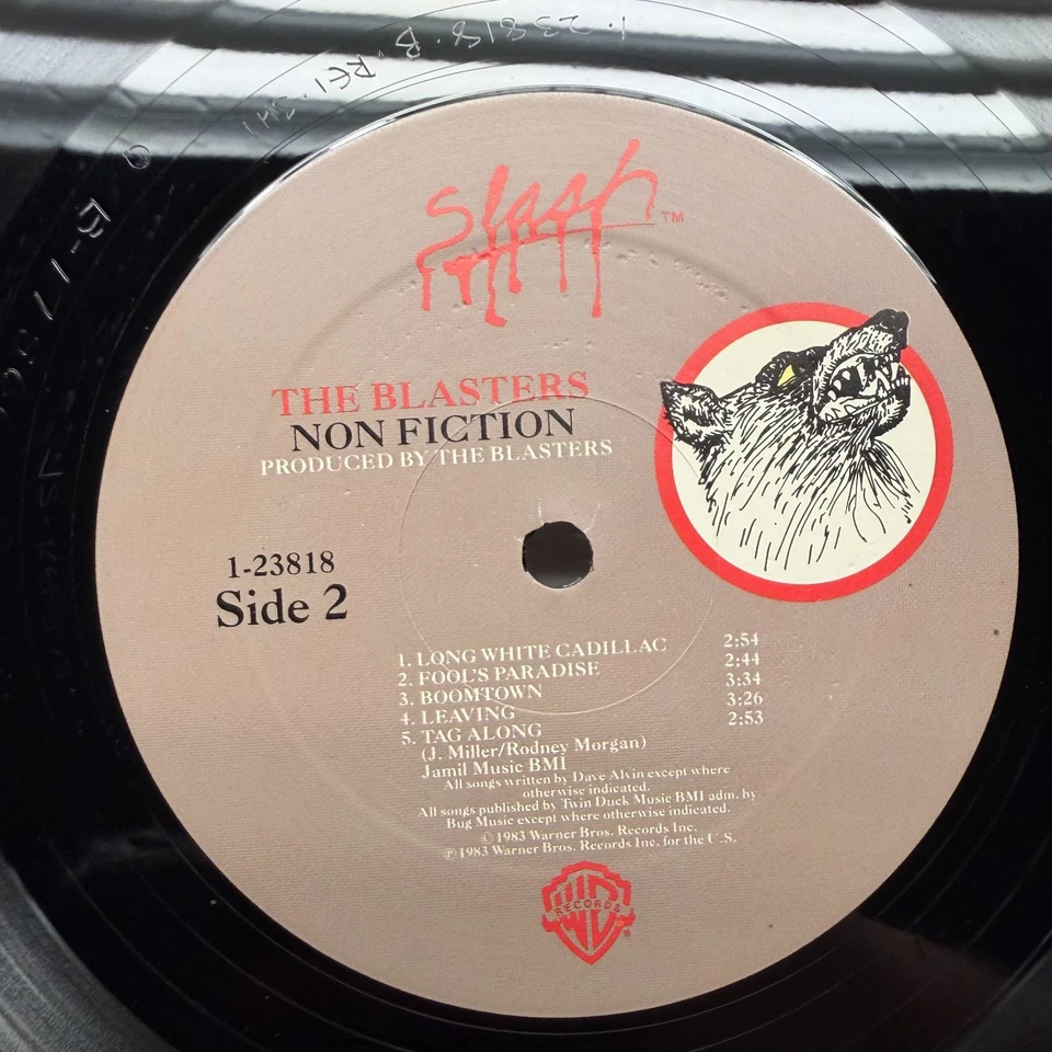 THE BLASTERS - Non Fiction / Vinyl LP Record / 1983 Slash WB - 23818-1 w/ shrink - Image 3 of 4