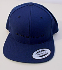 FORD BRONCO Officially Licensed Navy Snapback Hat; Black Stitching