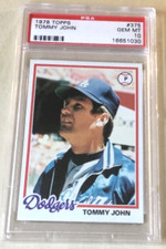 1978 TOPPS #375 TOMMY JOHN DODGERS PSA 10 GEM MT