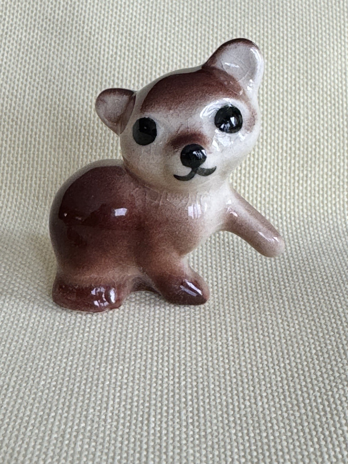 Rare!  HTF Vintage Fred Kaye Ceramic Bear Cub 1940’s Miniature Figurine