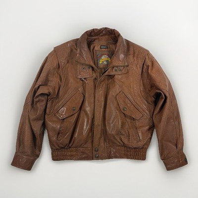 Vintage Wilsons Adventure Bound Leather Jacket M Brown Korea 90s w/ Liner