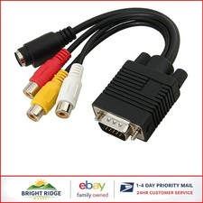 VGA to RCA Composite Cable for Projector and Home Theater Setup