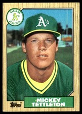 Mickey Tettleton 1987 Topps #649 Athletics MLB READ FREE SHIPPING AutographDen