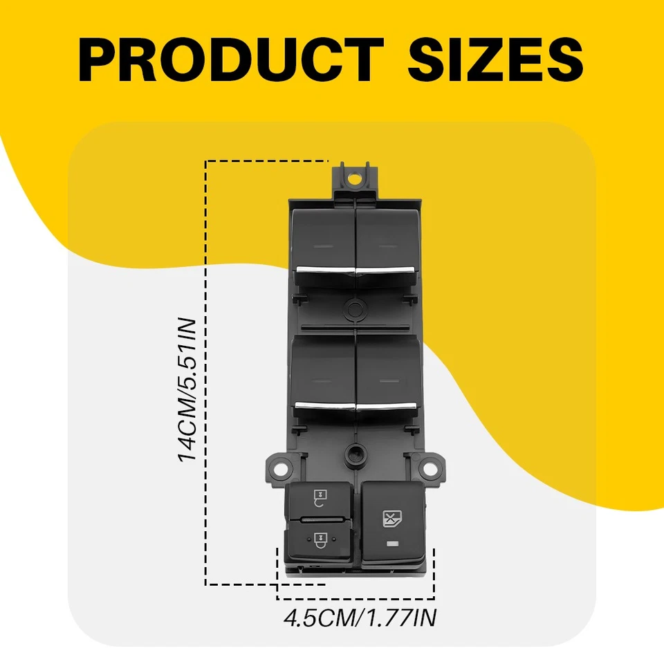 Interruptor maestro de ventana eléctrica del lado del conductor para Toyota Corolla 2020 2021 2022 sedán Foto 3 de 4
