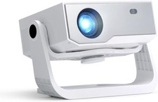 Projector with WiFi and Bluetooth, 1000 Apps Installed, Standard, White