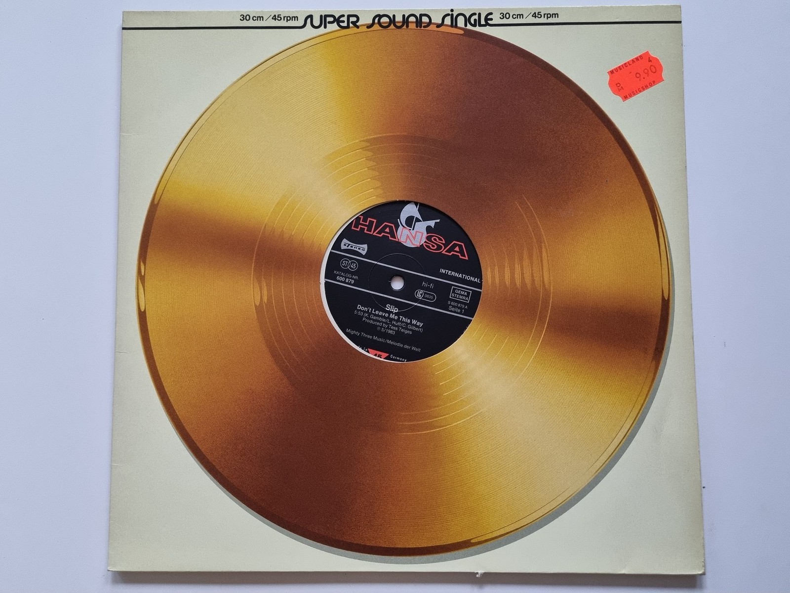 Slip - Don't Leave Me This Way 12'' Vinyl Maxi Germany/ Tess Teiges/ Fancy