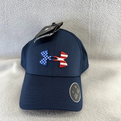 Under Armour Hat men's Medium Large Blue Freedom American Flag Embroidered NEW