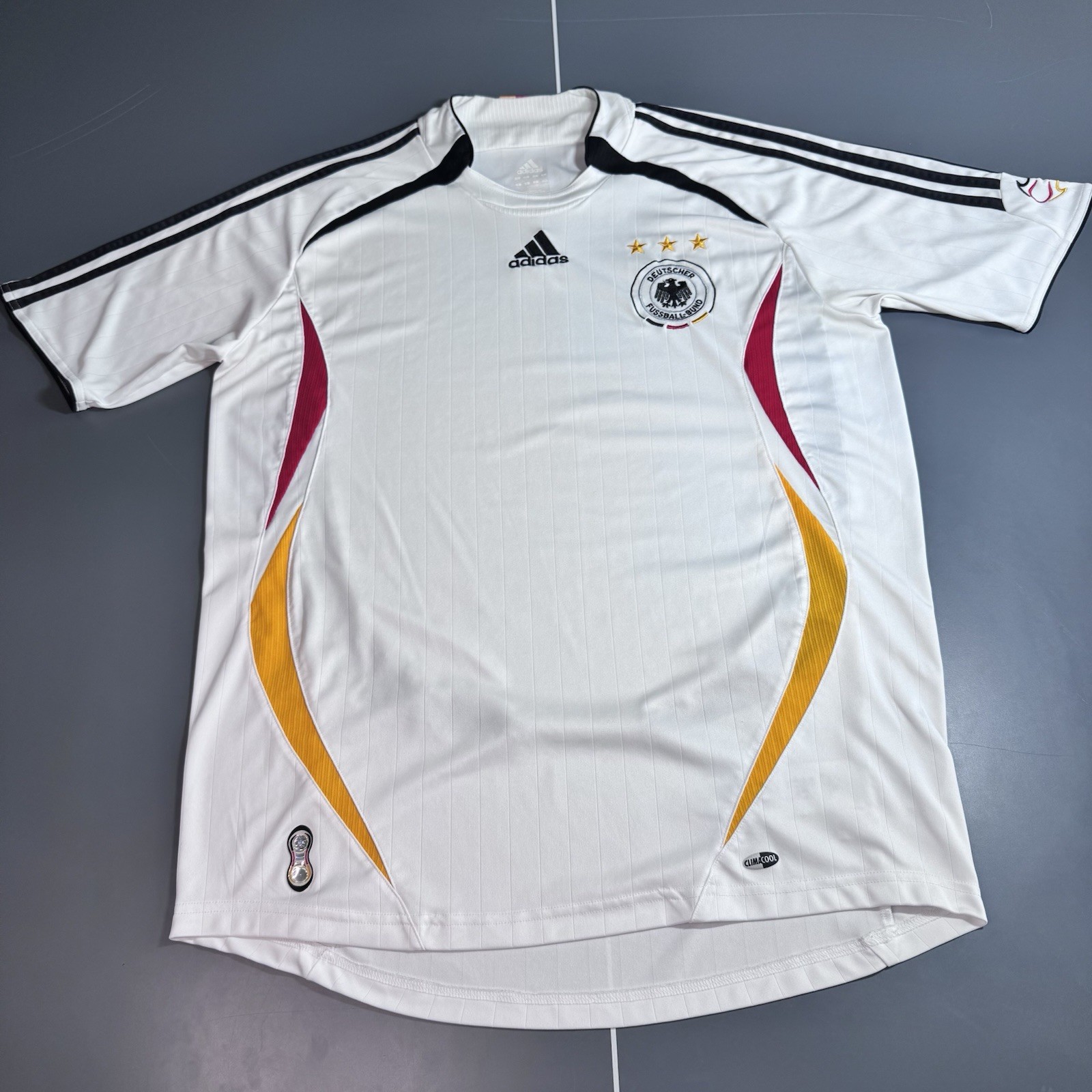 Vintage Germany 2005-2007 Home Football Shirt Adidas World Cup 2006 Jersey Men L