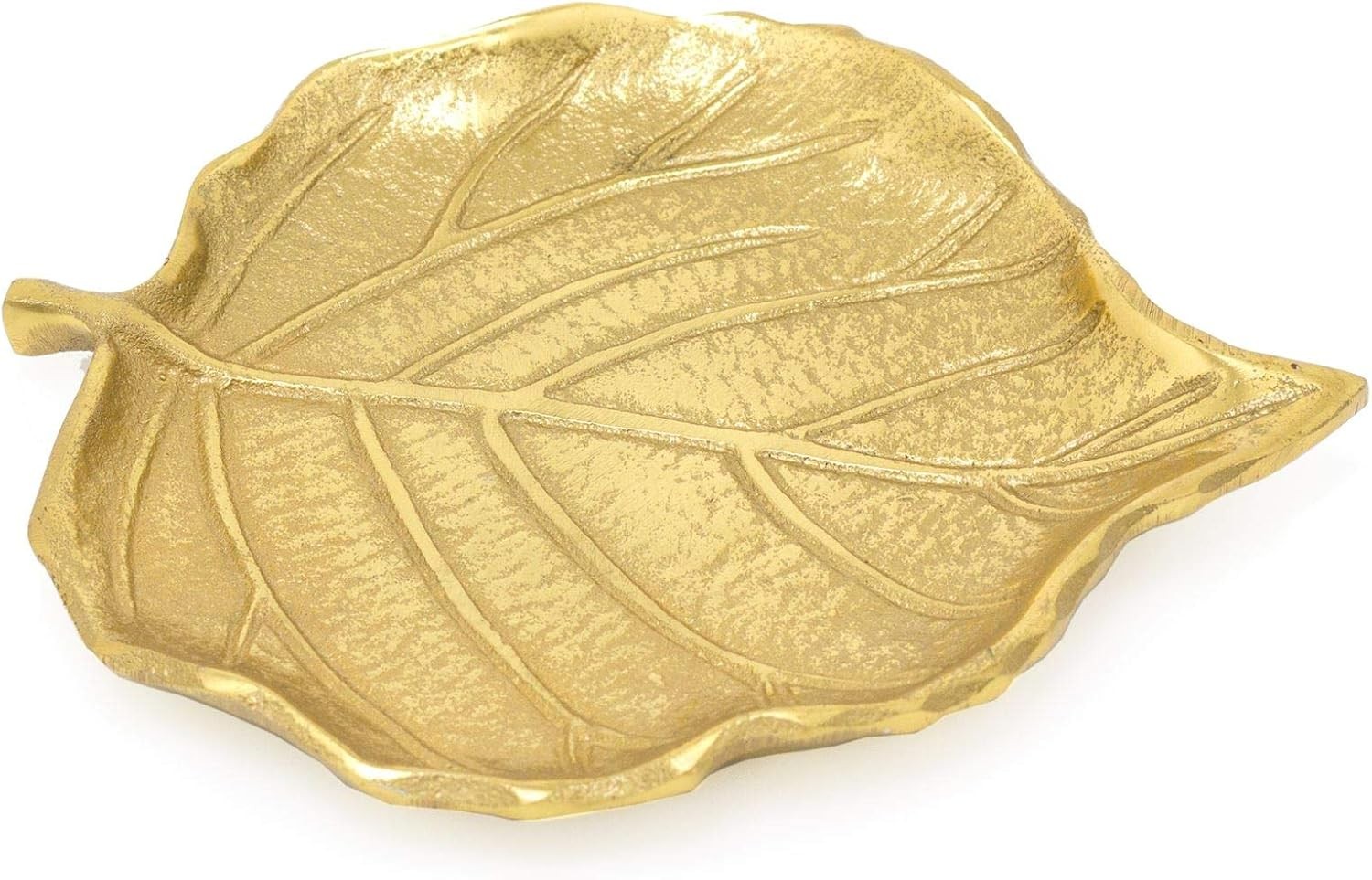 Carousel Home Gifts Elegant Gold Metal Leaf Trinket Dish | Aluminium Storage Di