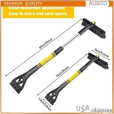 35" My Black Yellow Windshield Snow Brush / Ice Scraper