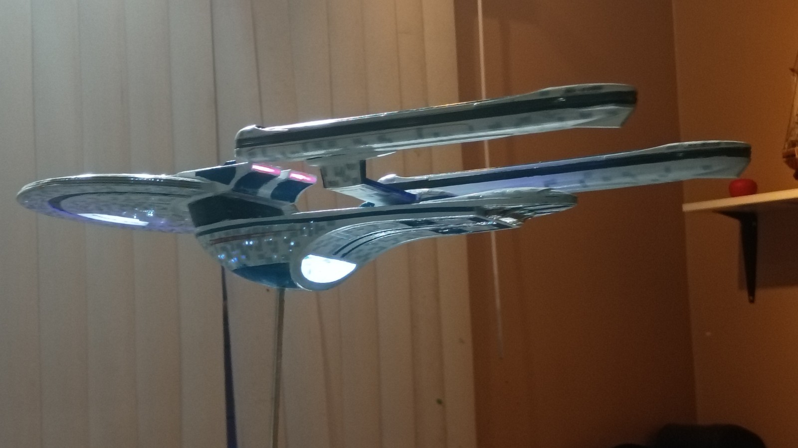 USS Excelsior 1/1000 Scale Custom Model with Aztec Pattern, New