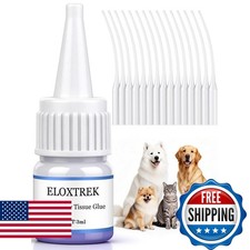 ELOXTREK 3ml Veterinary Surgical Skin Glue 15 Precise Applicators, Strong