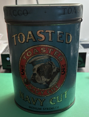Vintage Toasted Navy Cut Tobacco Tin National Tobacco Company