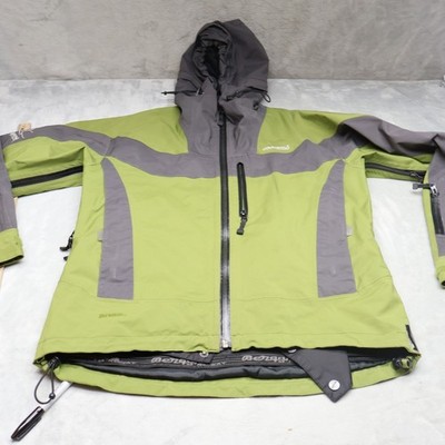 Bergans of Norway Jacket Mens Medium Green Hooded Mesh Lined Hiking Outdoor