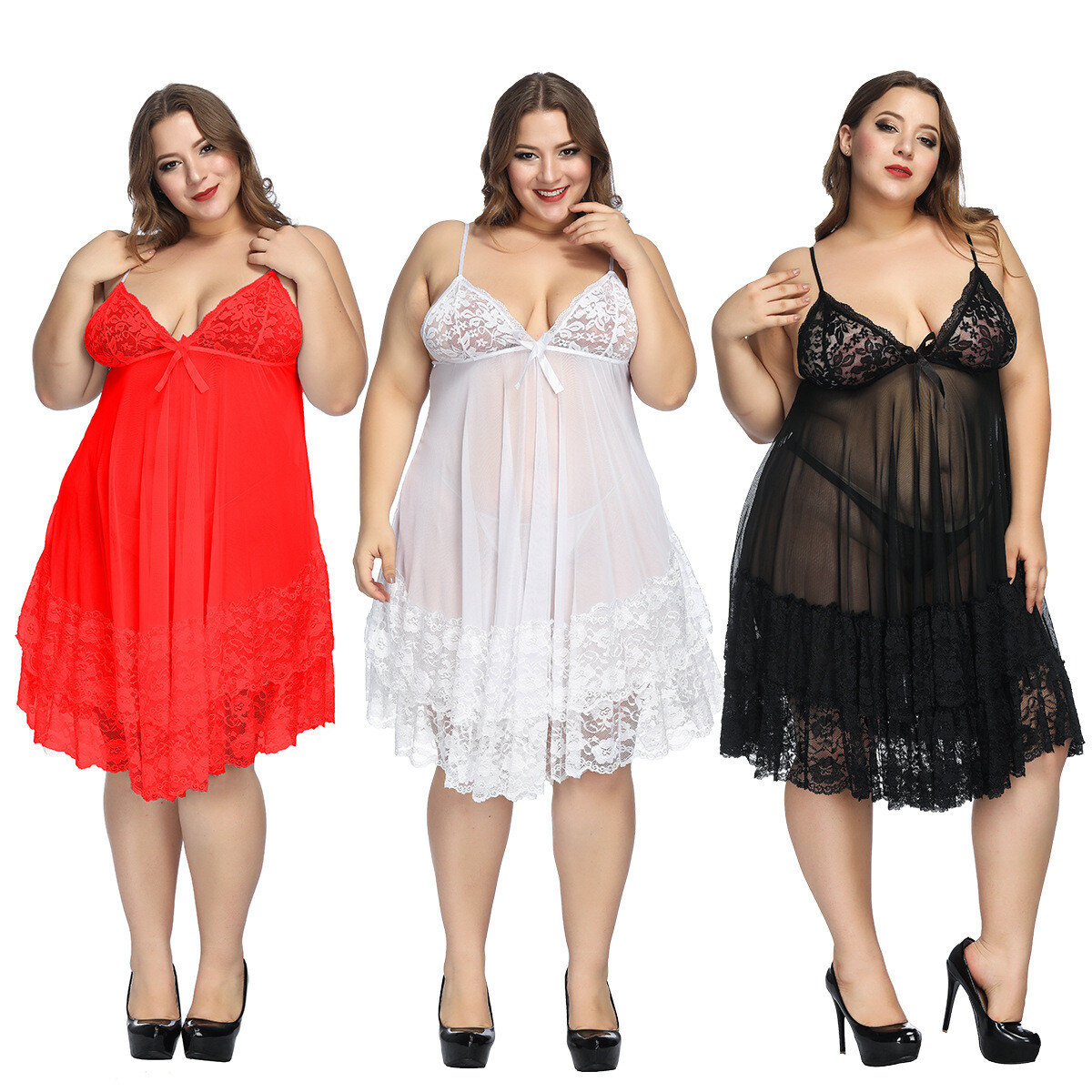 Babydoll Sleepwear Chemise Nightgown Plus Size Babydoll Nightgowns