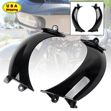 Motorcycle Gloss Black Headlight Fairing Vents For Harley Road Glide FLTRX FLTRU