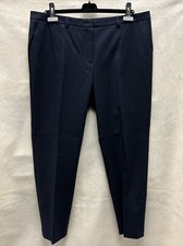 ESCADA Talas Trousers Navy Blue Cotton Stretch Pants Womens Size 44 NWT