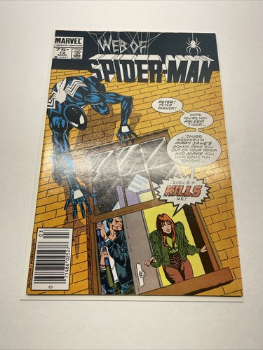 Marvel Comics Web of Spiderman #12 March 1986 Mark Beachum Cover Newsstand - Picture 2 of 11