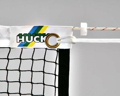 HUCK Badminton-Tuniernetz | 1,2 mm stark | 8 m Kevlarspannseil | Badmintonnetz