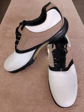TZ GOLF - FootJoy Men's Contour Series Leather Golf Shoes Size 10 W Style 58848