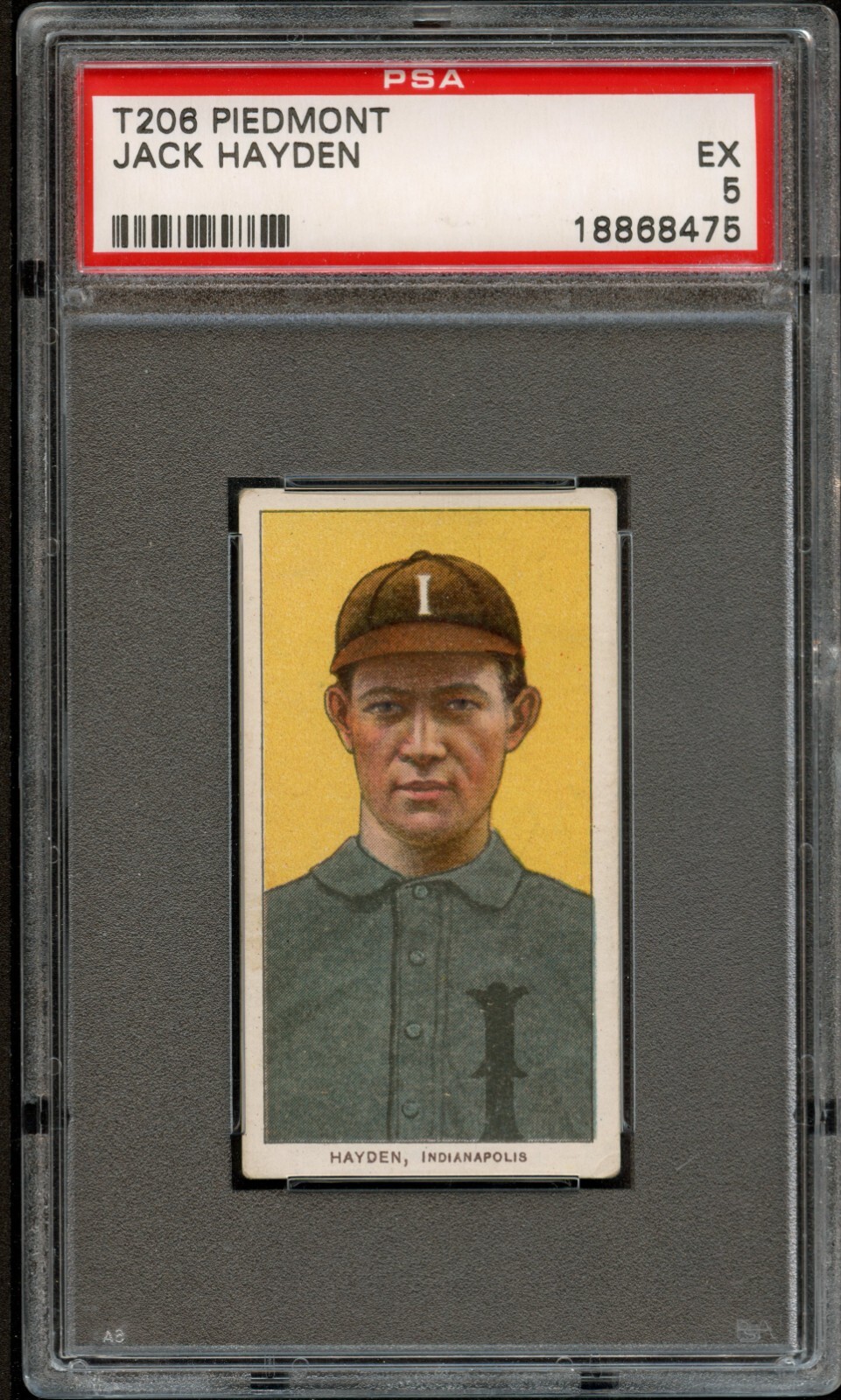 BB - 1909 T206 - Piedmont 350 - Jack Hayden - PSA 5 - EX