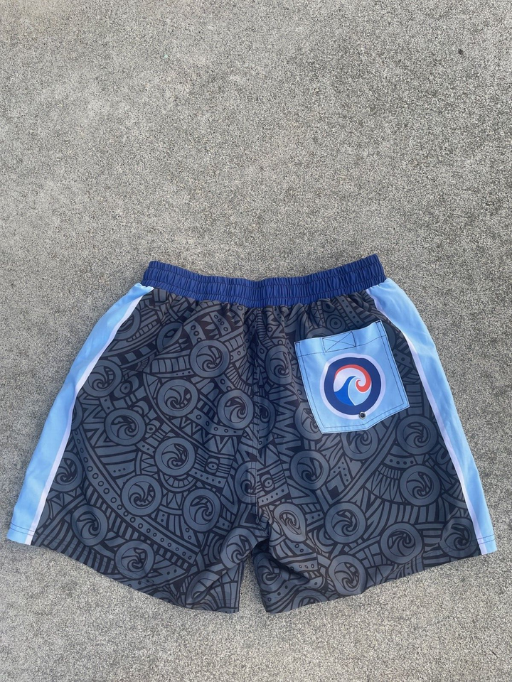 Slunks Shorts 808 Hale Hawaii Club Volleyball Beach Lined Shorts XS/S Mens eBay