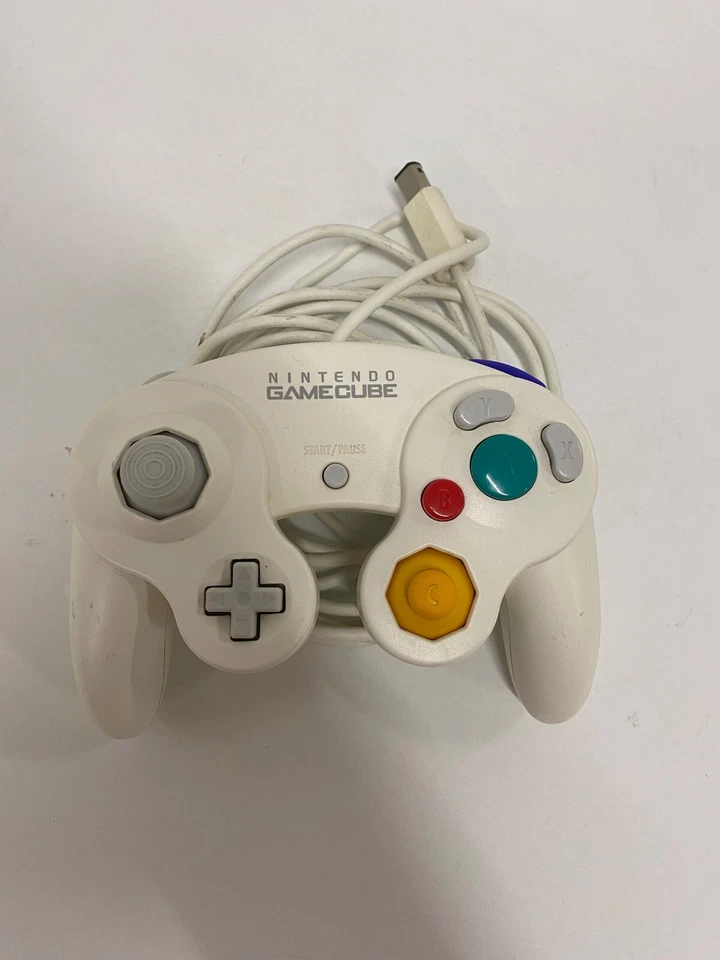 Controller ufficiale OEM Nintendo GameCube bianco DOL-003 joystick stretto venditore USA - Immagine 3 di 4